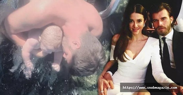 Kıvanç Tatlıtuğ&#039;un oğlu Kurt Efe denizle tanıştı 