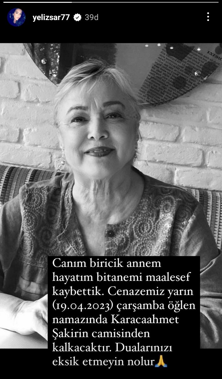 Yeliz Şar'ın acı günü