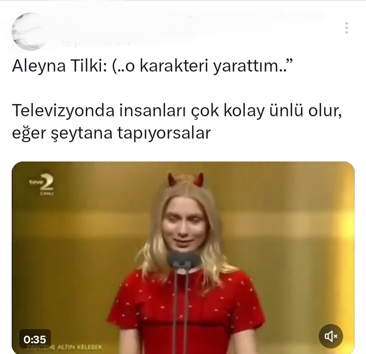 Aleyna Tilki kendisine 'şeytan' diyen bir sosyal medya kullanıcısına tepki gösterdi