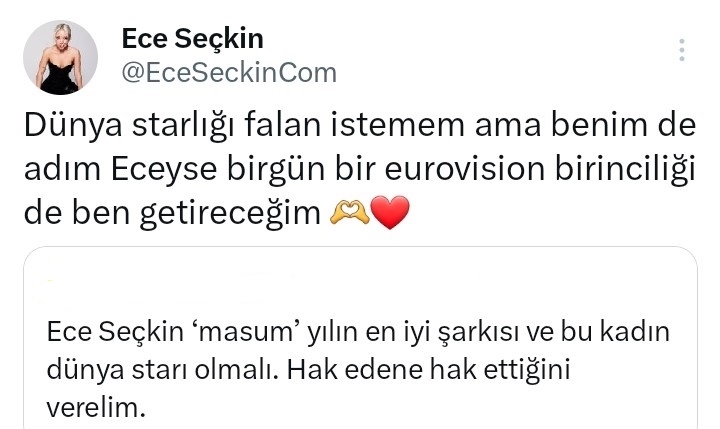 Ece Seçkin'in Eurovision çıkışı