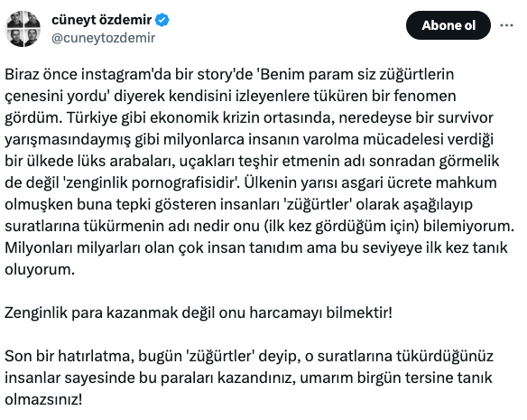 Cüneyt Özdemir parasıyla konuşulan Dilan Polat'ı yerden yere vurdu: 'Zenginlik pornografisi...'