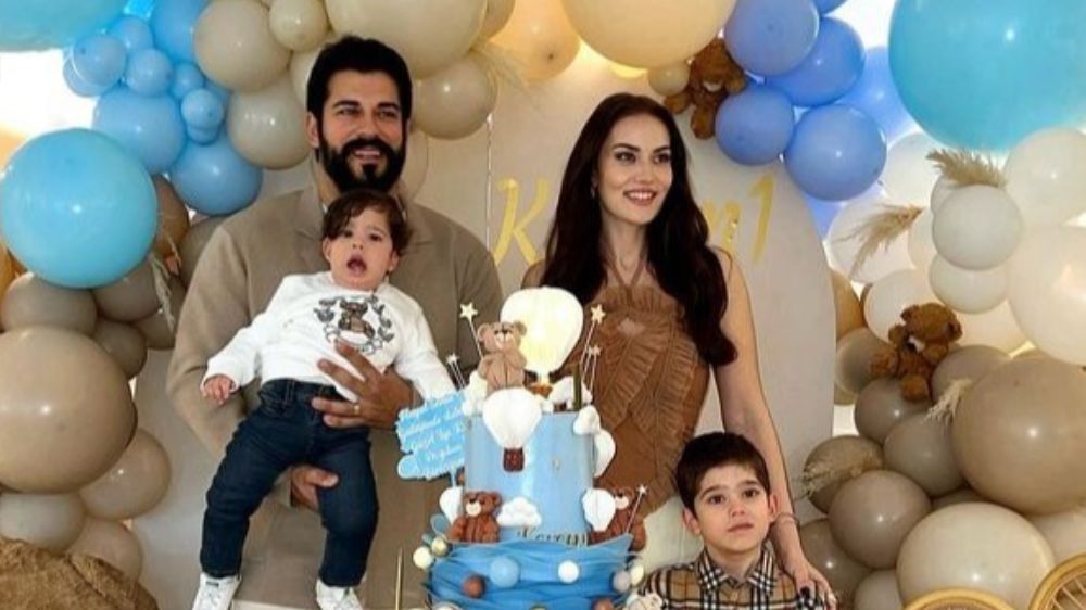 Fahriye Evcen ile Burak Özçivit, bir yaşına giren oğlu Kerem'e doğum günü partisi yaptı
