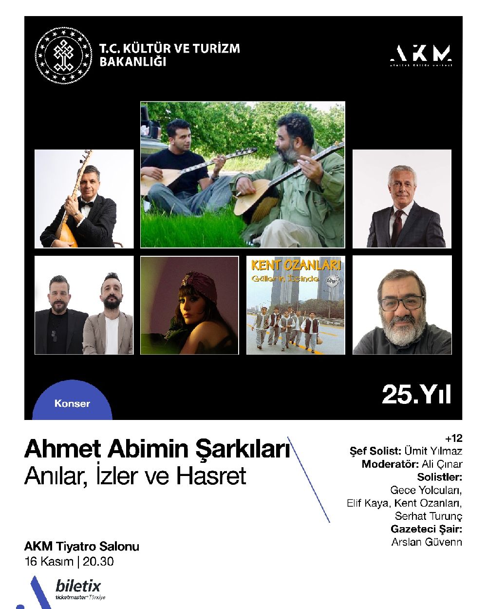 Ahmet Kaya dostlarının sesiyle AKM sahnesinde anılıyor