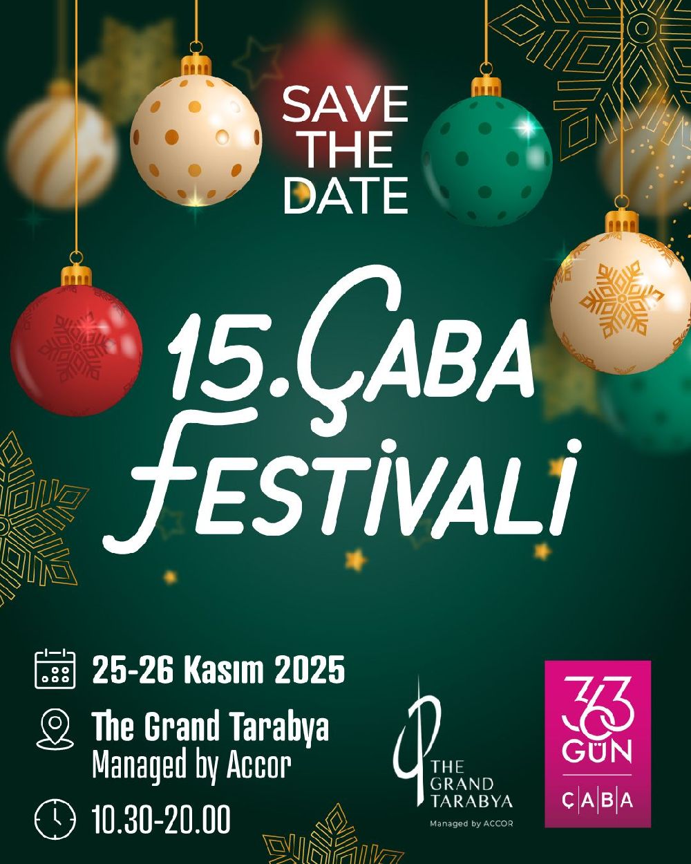 ÇABA Festivali yeni yıl coşkusunu iyilikle buluşturuyor