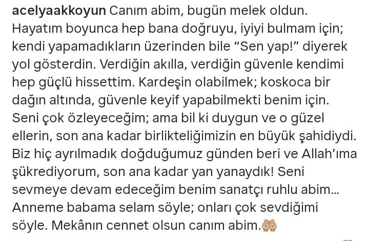 Açelya Akkoyun'un acı günü