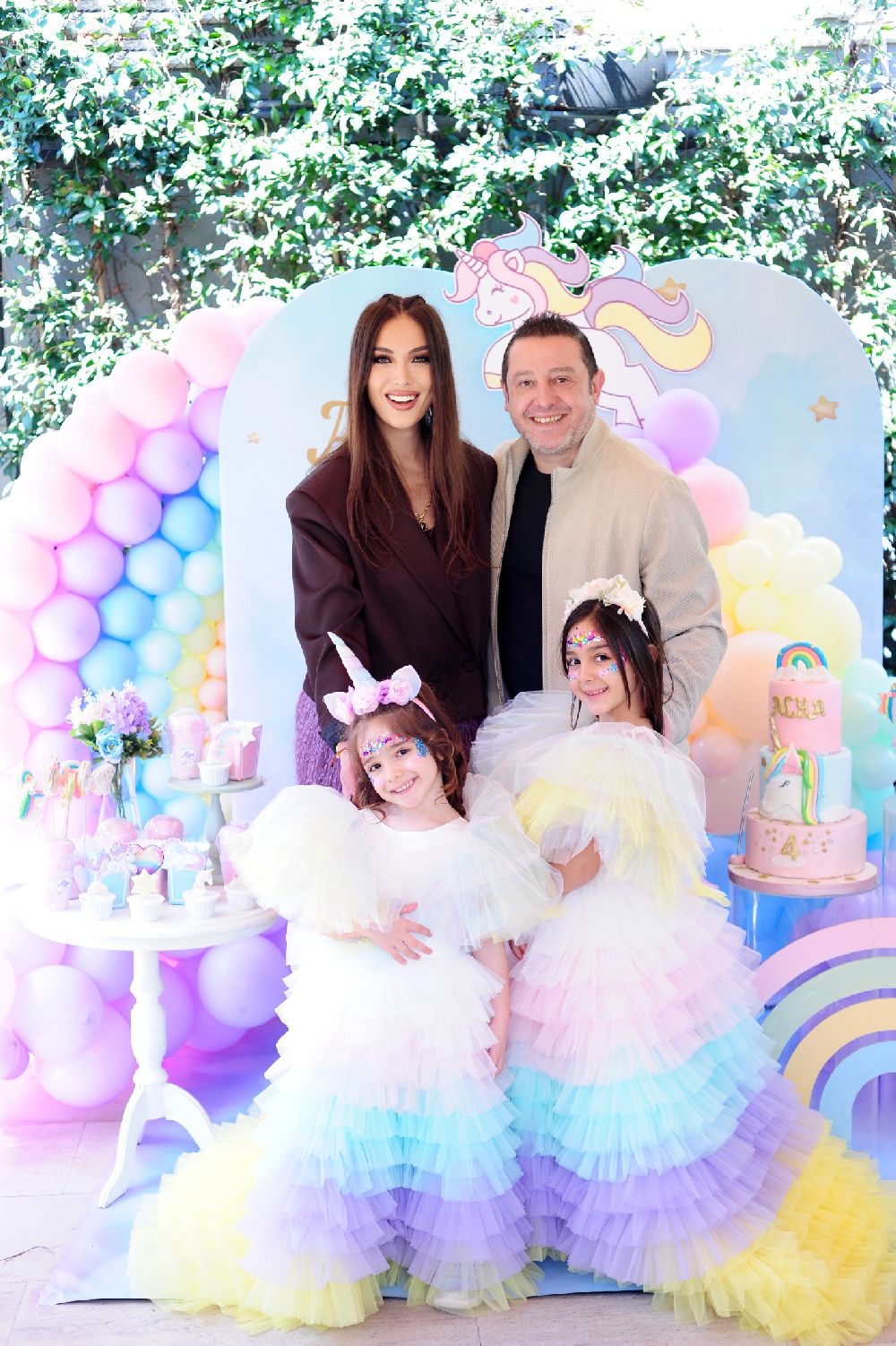 Nihat Kahveci ve Fulya Sever Kahveci, kızları Alya'nın doğum gününü kutladı