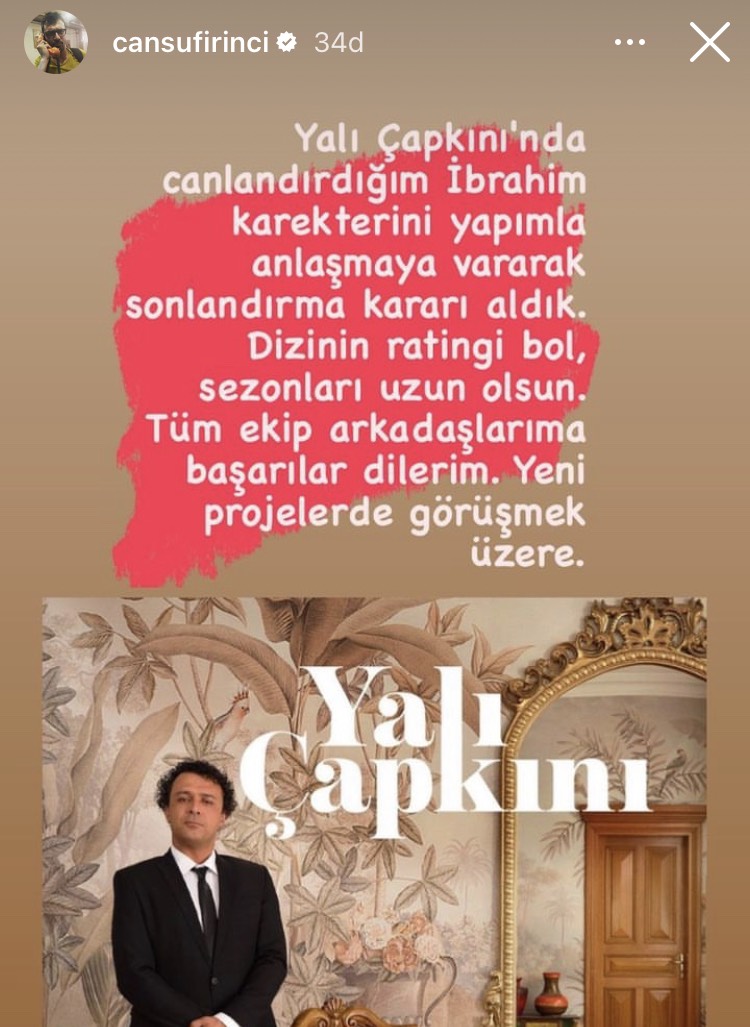 Yalı Çapkını Dizisinde Flaş Ayrılık!