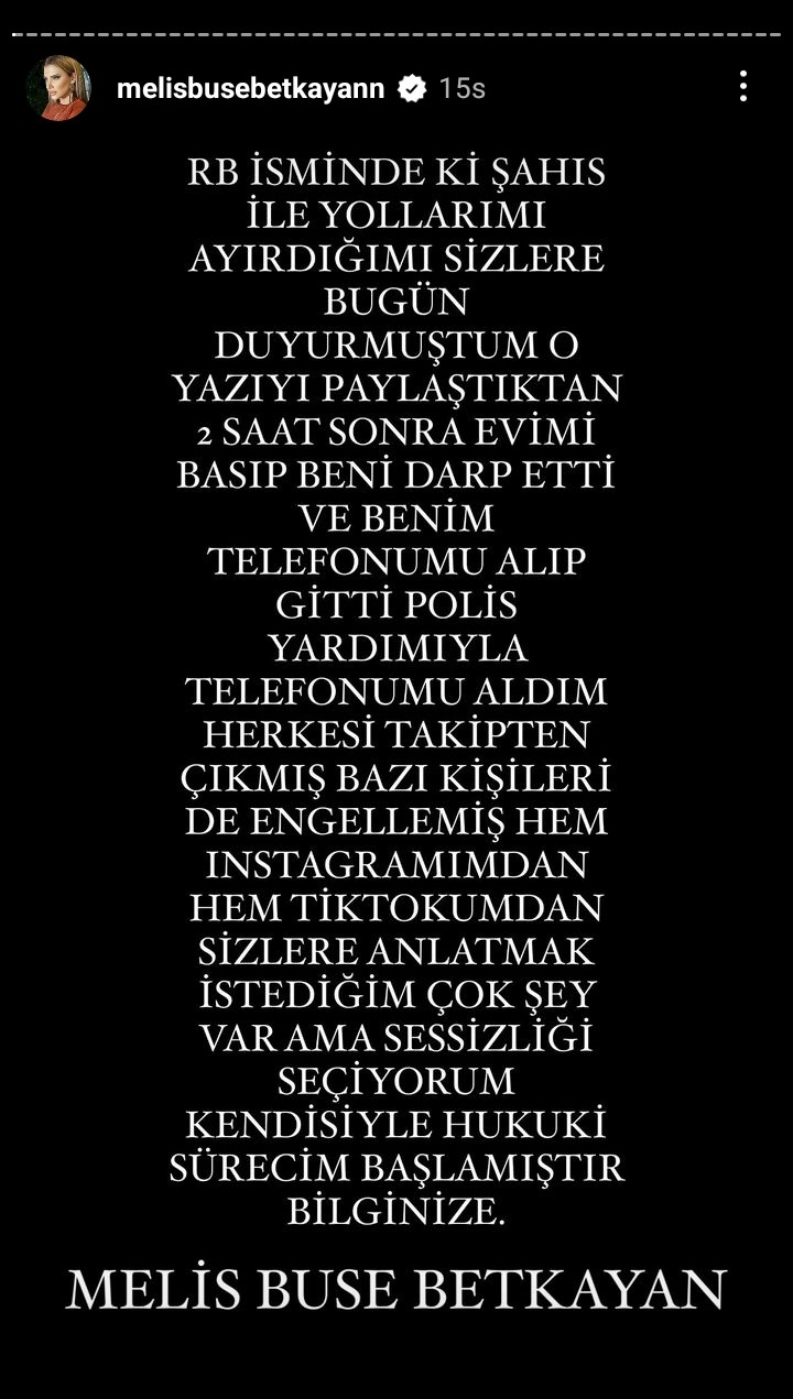 Melis Buse Betkayan Eski Sevgilisinden Şiddet Gördüğünü Söyledi 