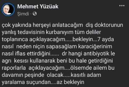 Mide Kanaması Geçiren Mehmet Yüzüak&#039;tan Haber Var