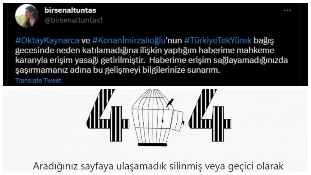 Oktay Kaynarca ve Kenan İmirzalıoğlu Haberine Erişim Engeli