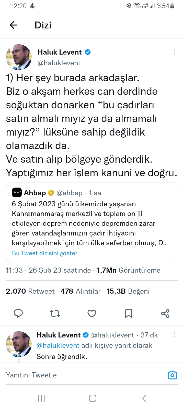 Haluk Levent&#039;ten üzen haber