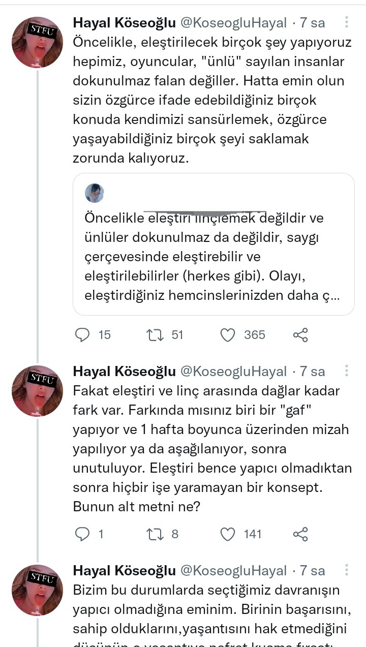 Hayal Köseoğlu&#039;ndan Pınar Deniz&#039;e: Nefret Edilen Oyuncu