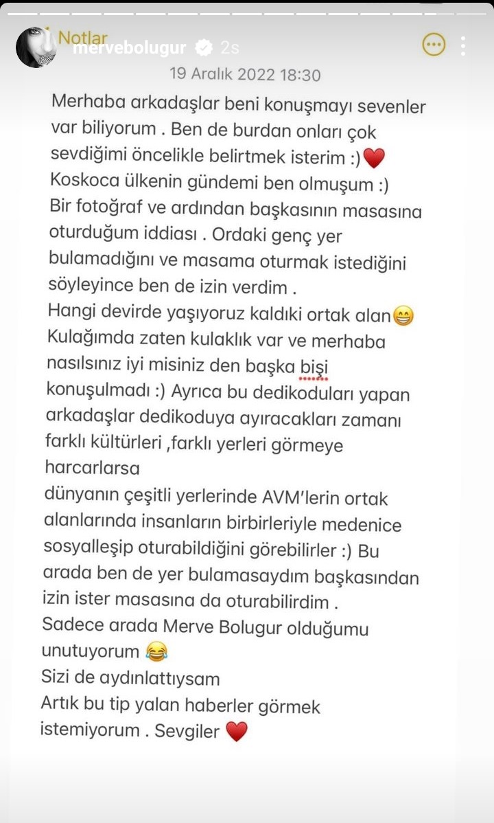 Başka Birisinin Masasına Oturduğu Söylenen Merve Boluğur&#039;dan Açıklama