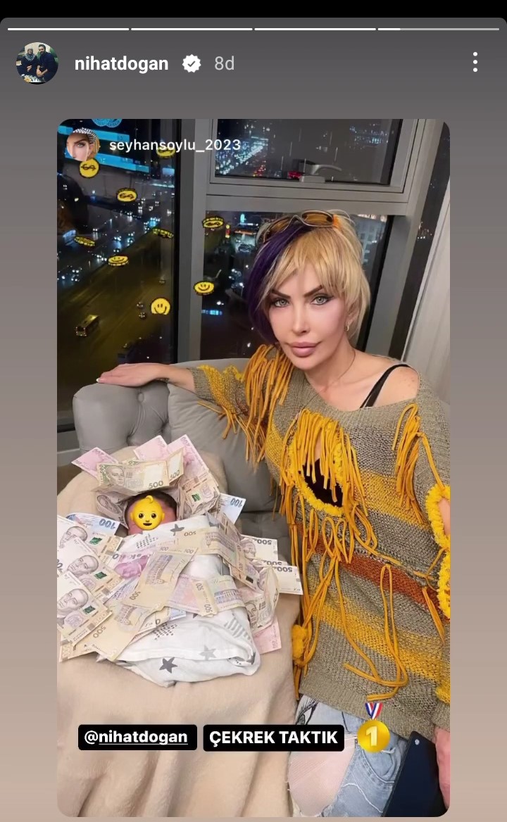 Şok Görüntüler! Nihat Doğan&#039;ın Bebeğine Para Yağdırdılar!