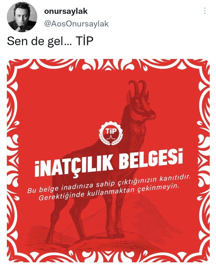 Onur Saylak Türkiye İşçi Partisi&#039;ne (TİP) Katıldı
