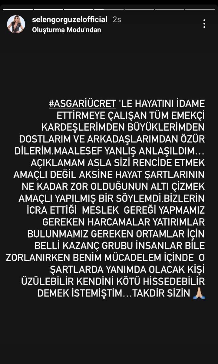 Selen Görgüzel&#039;den Asgari Ücret Açıklaması 