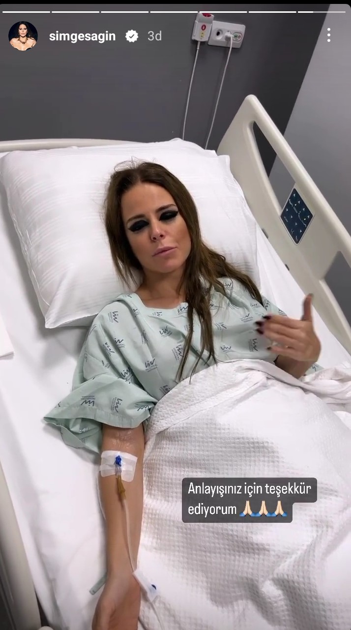 Simge Sağın Hastanelik Oldu