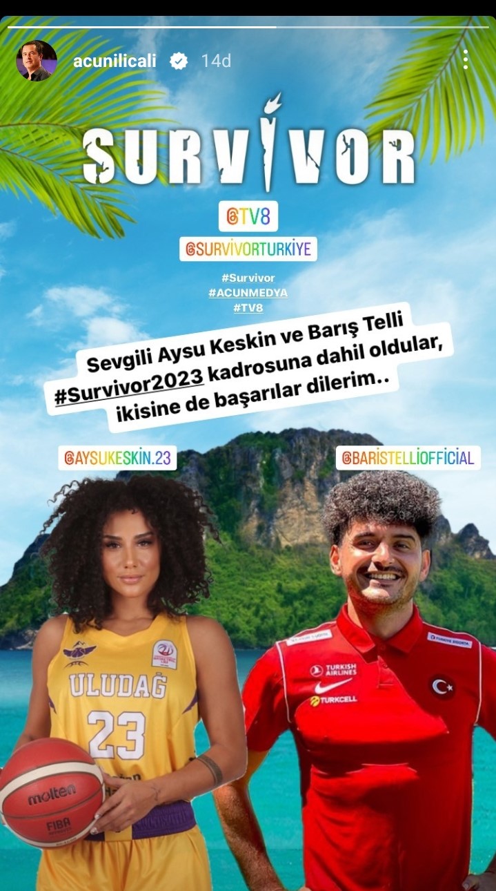 Aysun Keskin ve Barış Telli Survivor'a Gidiyor