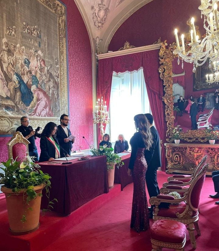 Tuan Tunalı ile Angela Caccamo İtalya&#039;da Evlendi