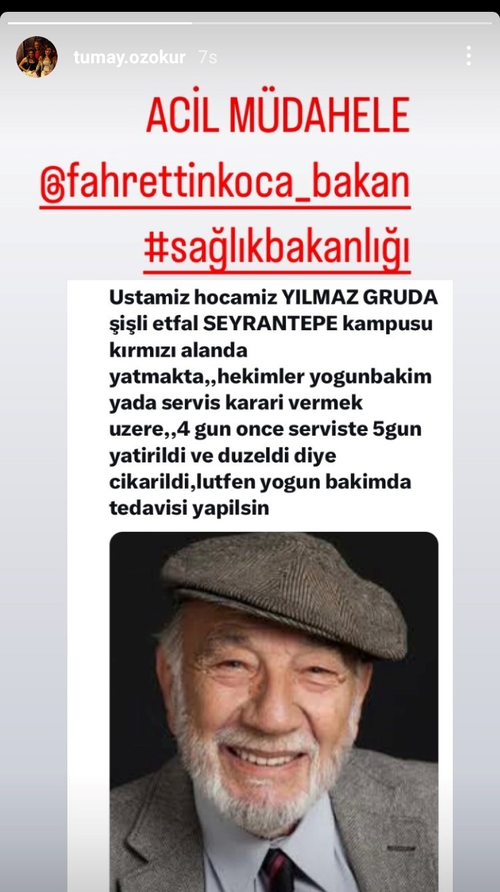Yılmaz Gruda Yoğun Bakımda