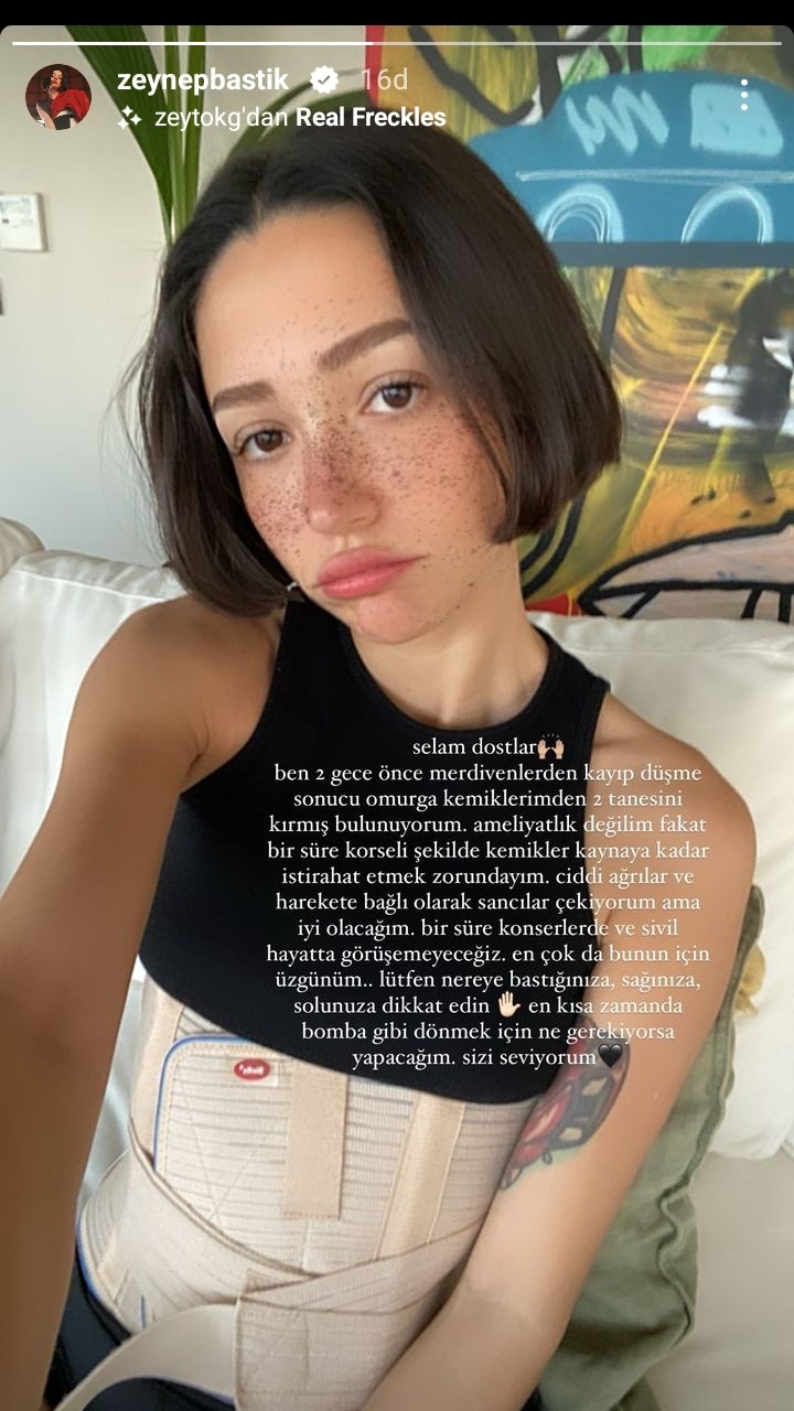 Zeynep Bastık&#039;ın Omurga Kemikleri Kırıldı 